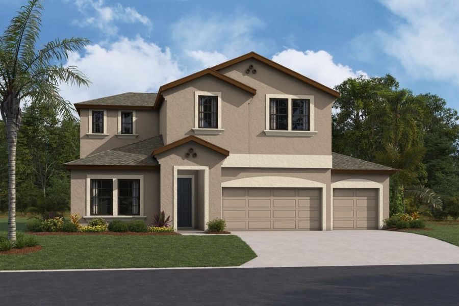 Representative exterior photo of a completed home built from the Bayside II by Homes by WestBay in Waterset, Apollo Beach, FL (Image 22).