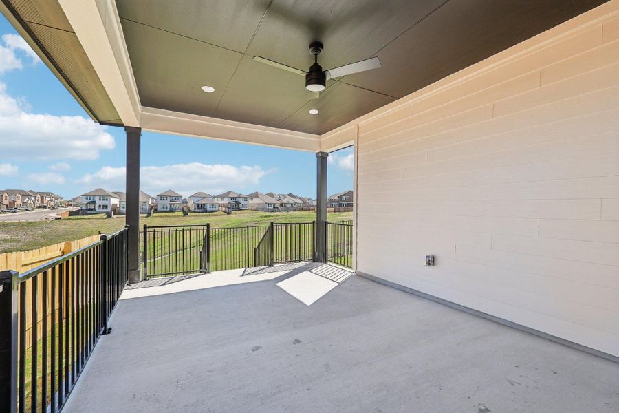Exterior details and patio area of a home in Lariat, Liberty Hill (Image 3). Exterior details and patio area of a home in Lariat, Liberty Hill (Image 3).
