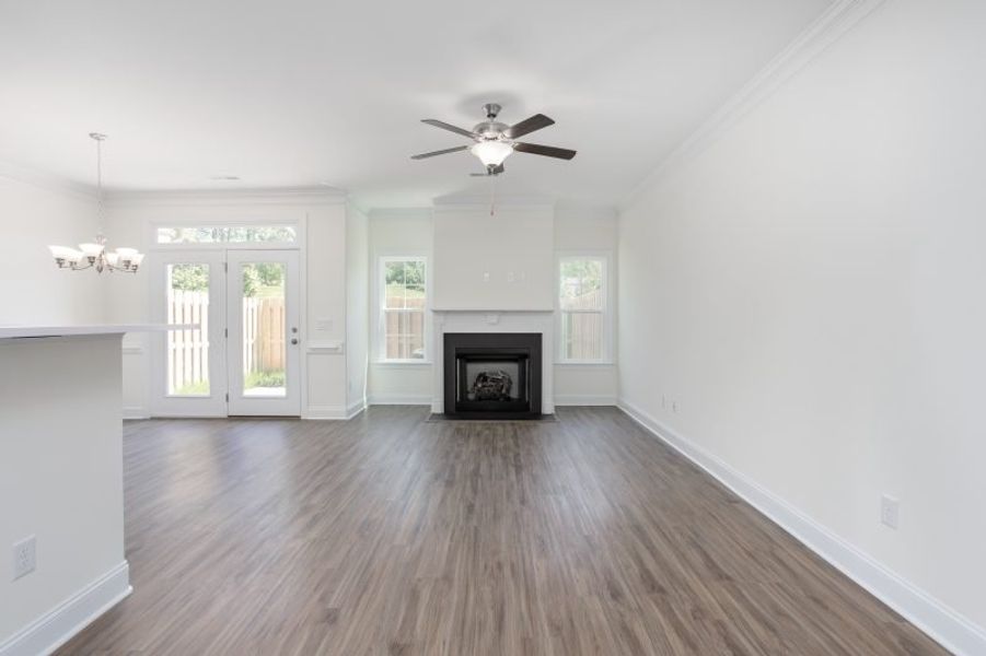 Representative unfurnished interior of a home built from the Cayman by Keystone Homes NC in Weybridge, Burlington (Image 13).