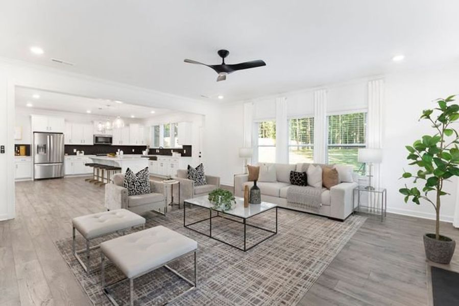 Representative furnished interior of a home built from the Callan by True Homes in Whispering Hills, Locust (Image 4).