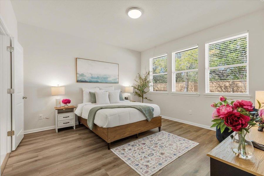 The owner’s retreat was intentionally tucked at the rear for privacy.