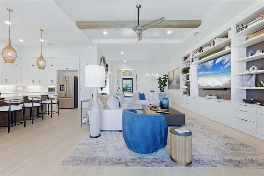 Furnished interior view inside a new home in , Sarasota (Image 39).