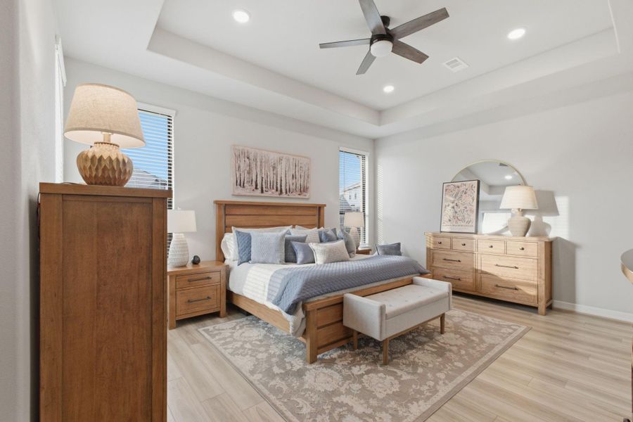 Furnished interior view inside a new home in Sunterra 45ft, Katy (Image 26).