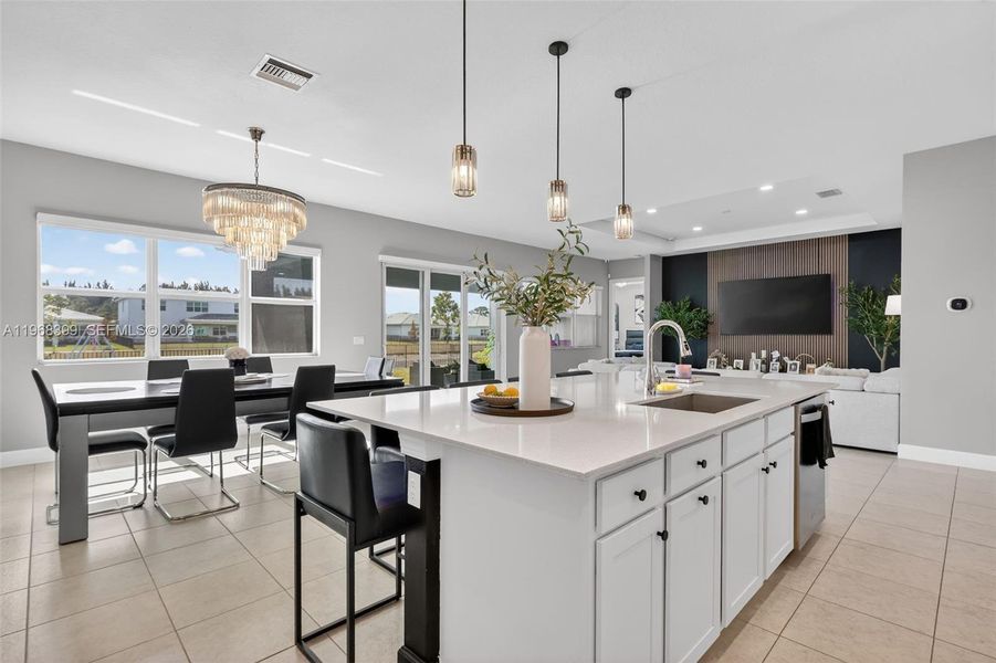 All kitchen bar stools and dinning table conveys with the sale.