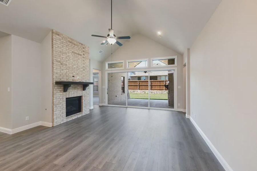 Representative unfurnished interior of a home built from the Williamsburg by Chesmar Homes in Las Lomas 60's, Forney (Image 4).