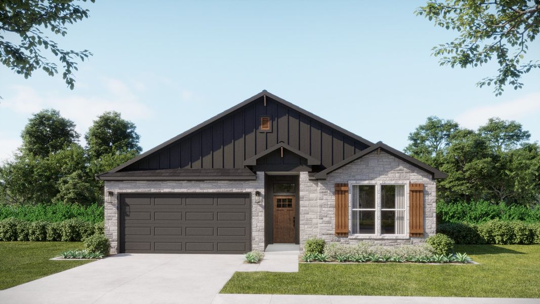 Representative exterior photo of a completed home built from the Blanco by Flintrock Builder in Mesa Ridge, Temple, TX (Image 4).