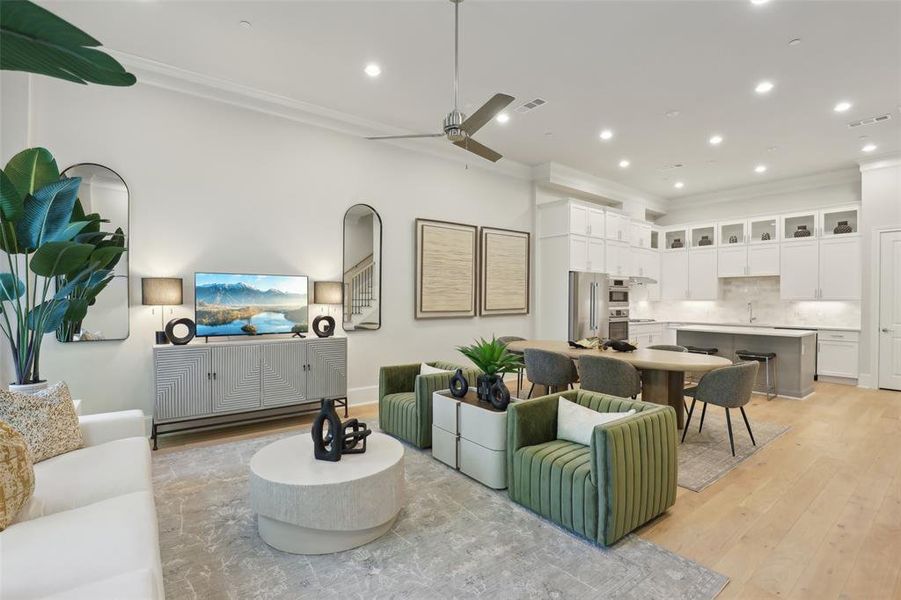 Image of model home with similar floorplan.