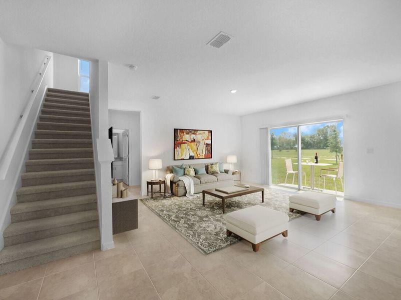 Furnished interior view inside a new home in Waterstone, Groveland (Image 4).