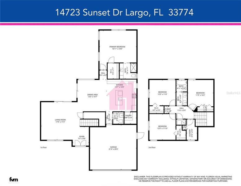 2D floor plan layout of this home in , Largo, FL (Image 5).