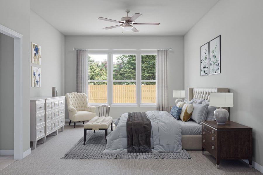Representative furnished interior of a home built from the Sheldon by Tri Pointe Homes in Park Collection At Wolf Ranch, Georgetown (Image 14).