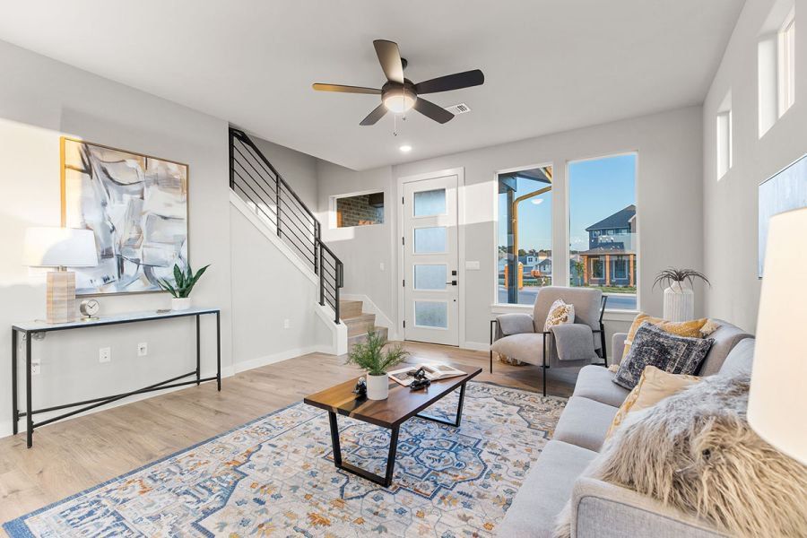 Furnished interior view inside a new home in Whisper Valley, Manor (Image 55). Furnished interior view inside a new home in Whisper Valley, Manor (Image 55).