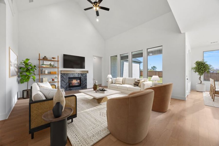 Furnished interior view inside a new home in Chatham Reserve, Providence Village (Image 5).