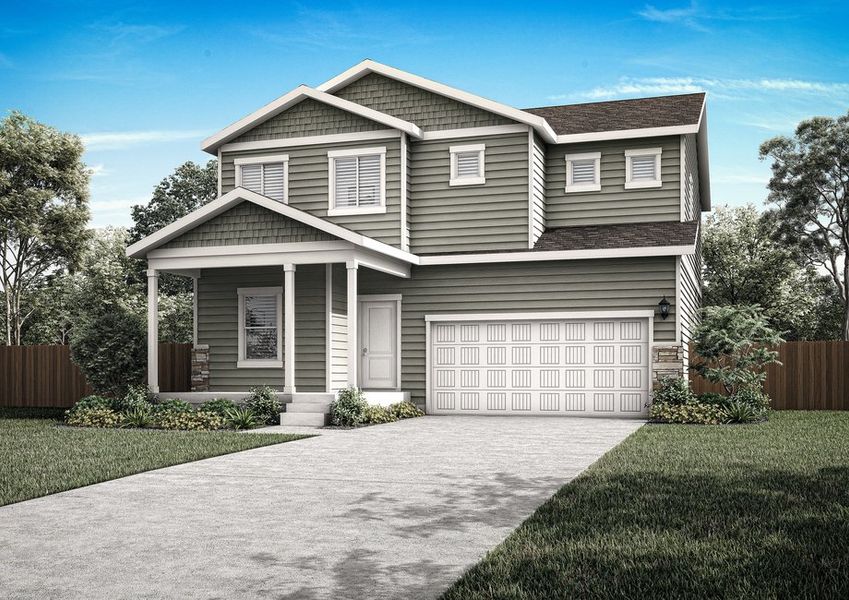 The Yosemite is a beautiful two story home.