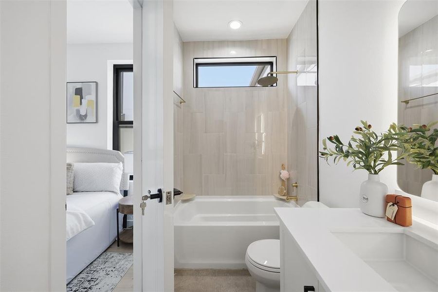 Furnished interior view inside a new home in , Dallas (Image 26).