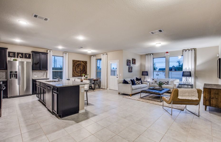 Open concept throughout main living areas