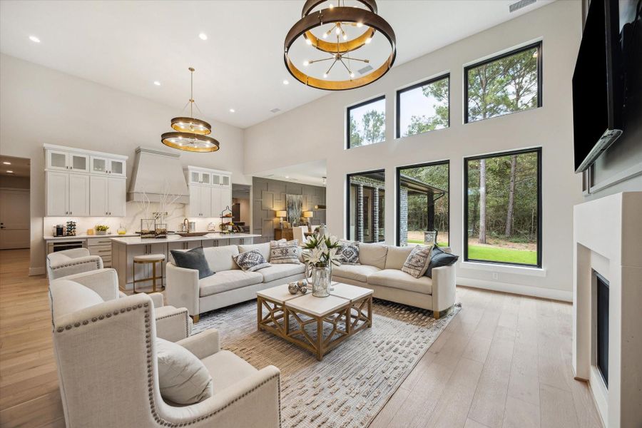 Main Living Area with 16' ceiling