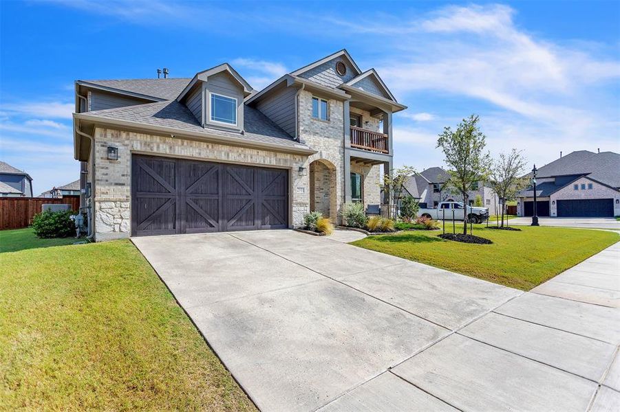 Front exterior of a new home in , Forney, TX, highlighting curb appeal (Image 2).