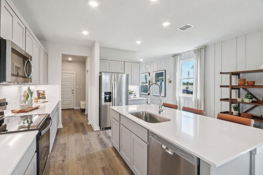 Furnished interior view inside a new home in The Ridge at Trinity Ranch, Elgin (Image 20).