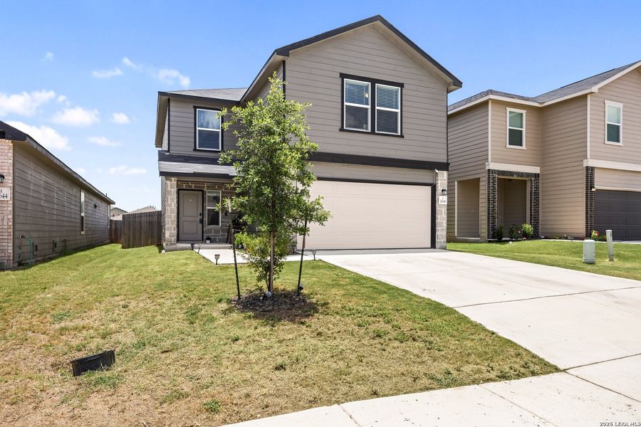 Front exterior of a new home in , San Antonio, TX, highlighting curb appeal (Image 23).