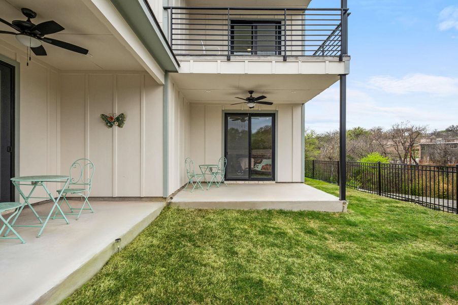 Exterior details and patio area of a home in , Austin (Image 29).
