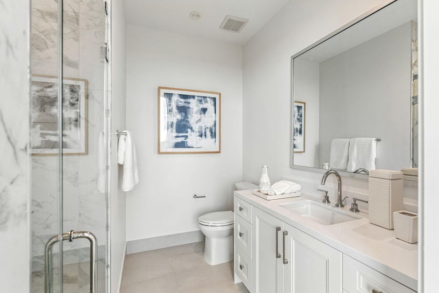 Another inviting guest bathroom prioritizes comfort with thoughtful design Another inviting guest bathroom prioritizes comfort with thoughtful design