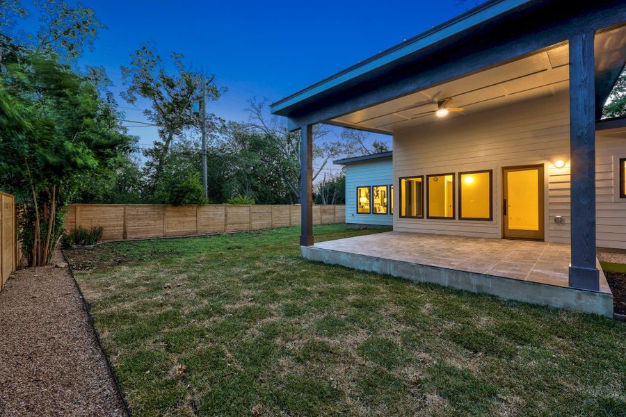 Exterior details and patio area of a home in , Austin (Image 30). Exterior details and patio area of a home in , Austin (Image 30).