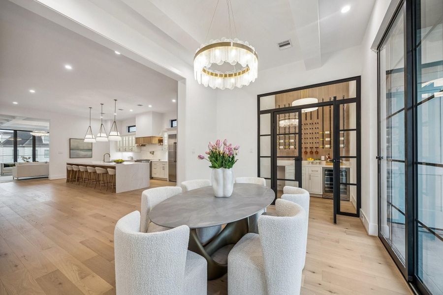 Another view of the Dining Room towards the Wine Room.