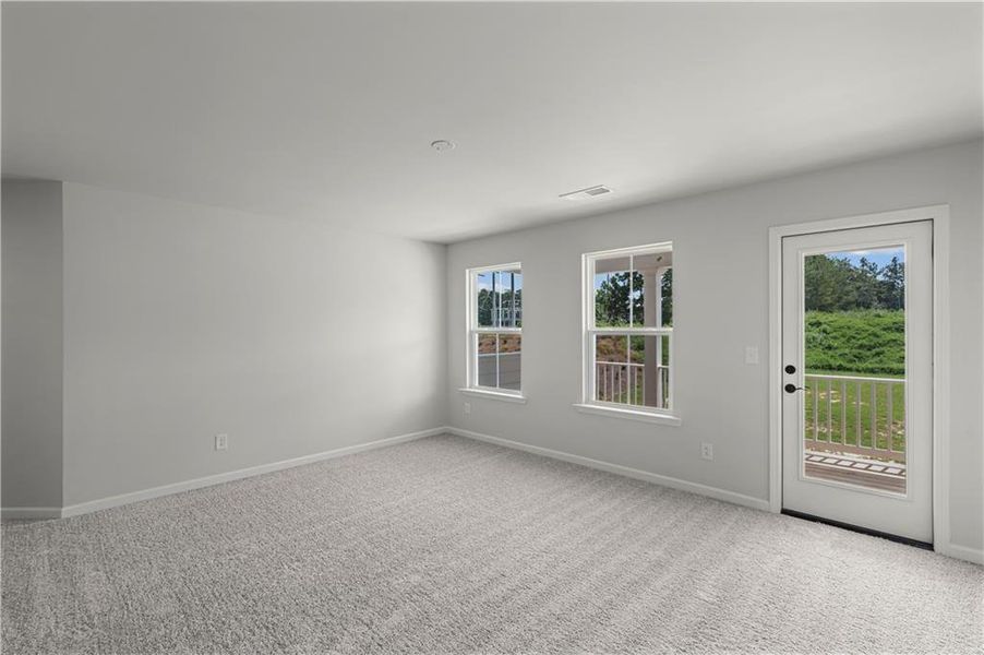 Spacious, unfurnished interior of a new home in Reunion, Flowery Branch (Image 15). Spacious, unfurnished interior of a new home in Reunion, Flowery Branch (Image 15).