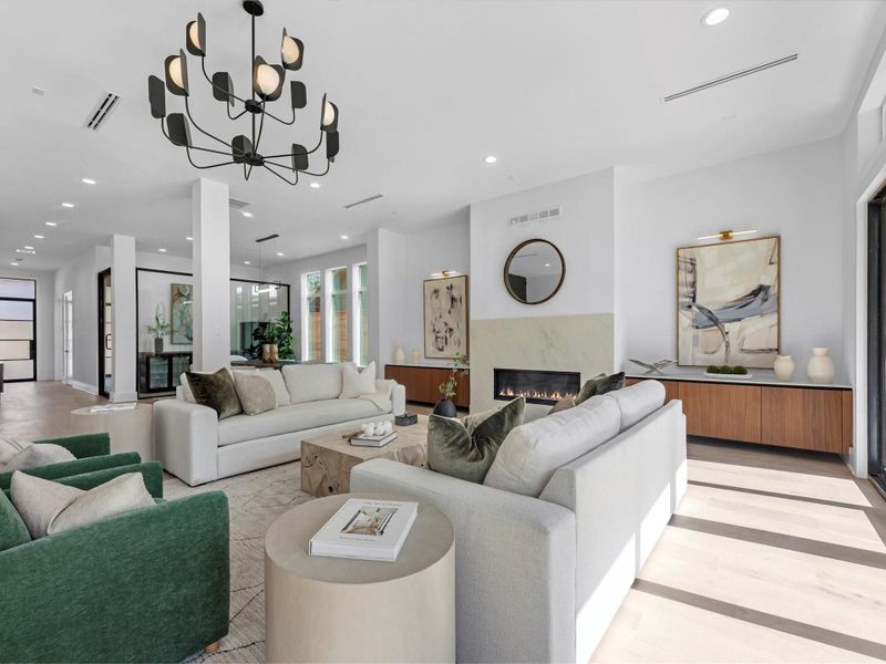 Distinctive quality lighting fixtures throughout the home.