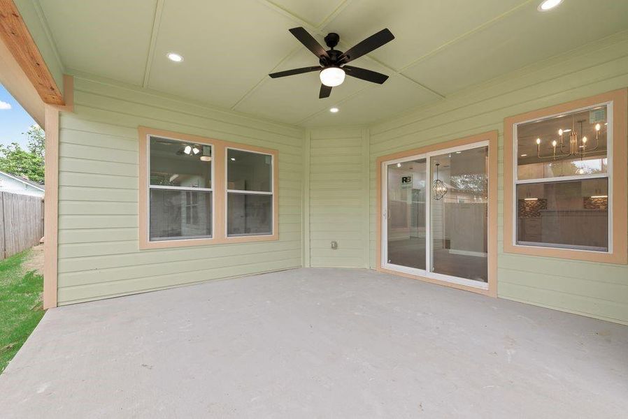 Exterior details and patio area of a home in , Dallas (Image 3). Exterior details and patio area of a home in , Dallas (Image 3).