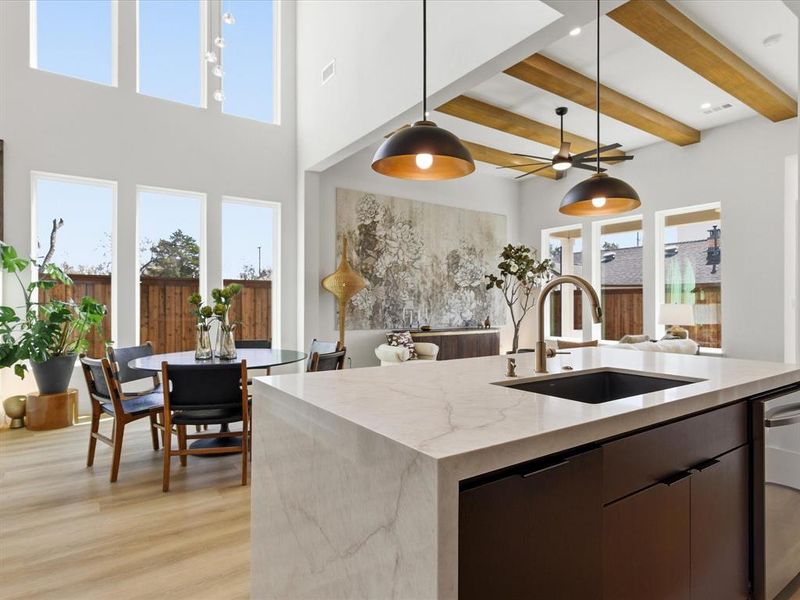 Furnished interior view inside a new home in , Dallas (Image 12).