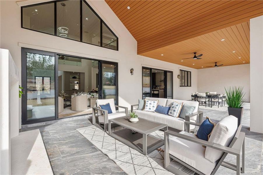 Exterior details and patio area of a home in , Suwanee (Image 25).
