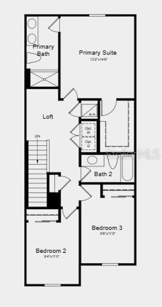 2D floor plan layout of this home in The Towns at Tiburon, Nokomis, FL (Image 21).