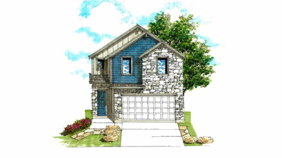 Representative rendering of the exterior for the 1791 by Texas Homes (Image 6).