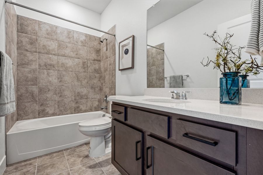 Furnished interior view inside a new home in Trailstone, Arvada (Image 25).