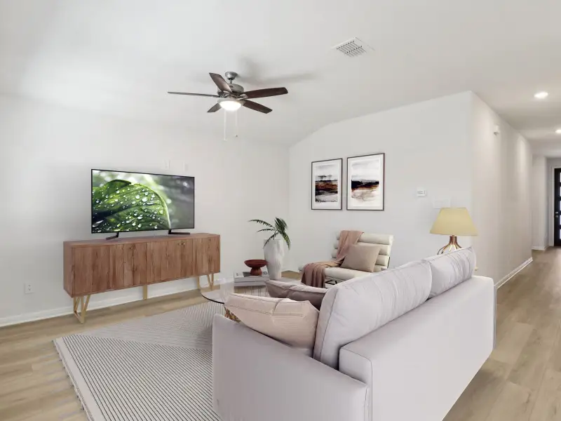 Furnished interior view inside a new home in Remington Ranch, San Antonio (Image 4).