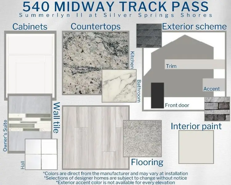 Summerlyn II - Colors for This Home