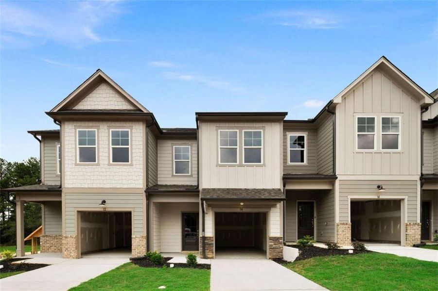 Front exterior of a new home in , Cedartown, GA, highlighting curb appeal (Image 31).