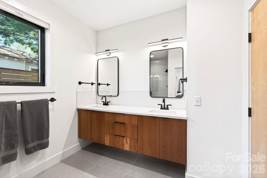 Double Sink Quartz Top Vanity