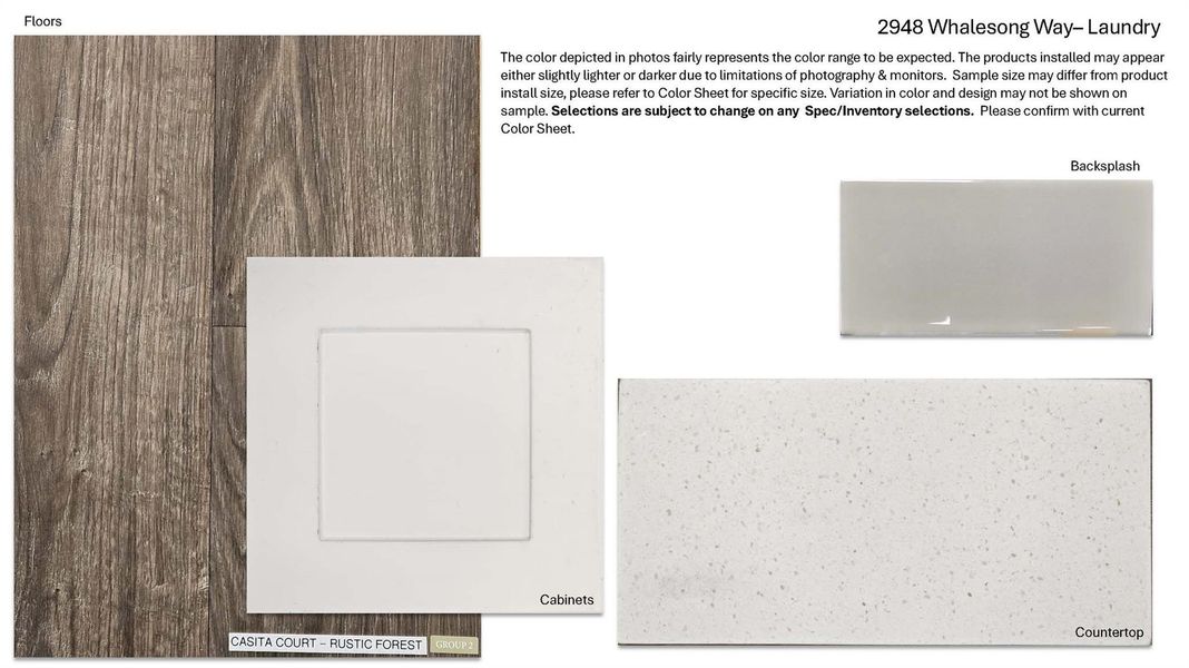 Sample of building materials used in homes in Leander Estates, Leander (Image 5).