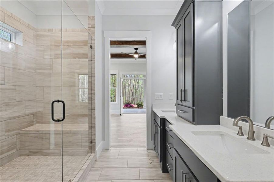 Furnished interior view inside a new home in , Clarkesville (Image 43).