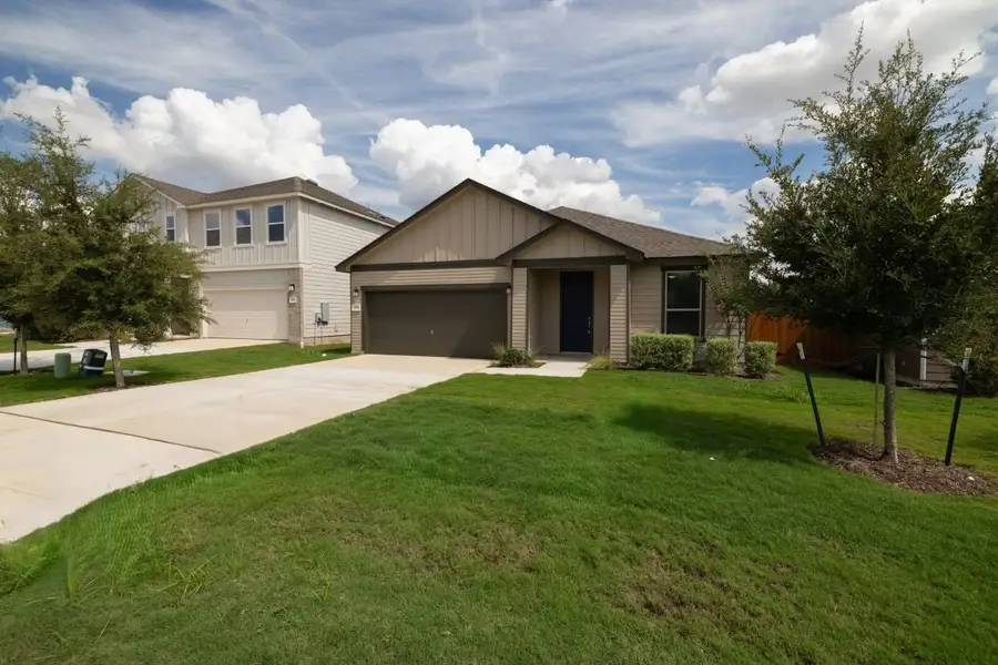 Front exterior of a new home in Hidden Trails, Belton, TX, highlighting curb appeal (Image 18). Front exterior of a new home in Hidden Trails, Belton, TX, highlighting curb appeal (Image 18).