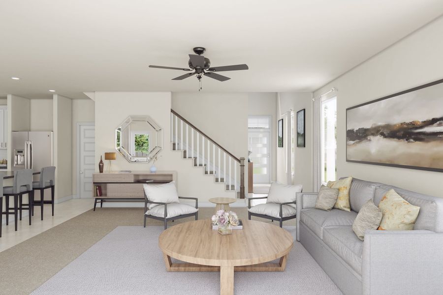 Furnished interior view inside a new home in Mason Woods, Cypress (Image 8). Furnished interior view inside a new home in Mason Woods, Cypress (Image 8).