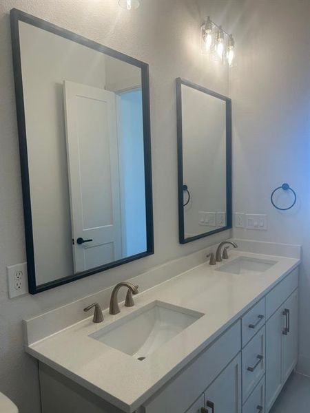 Second bathroom with double vanity