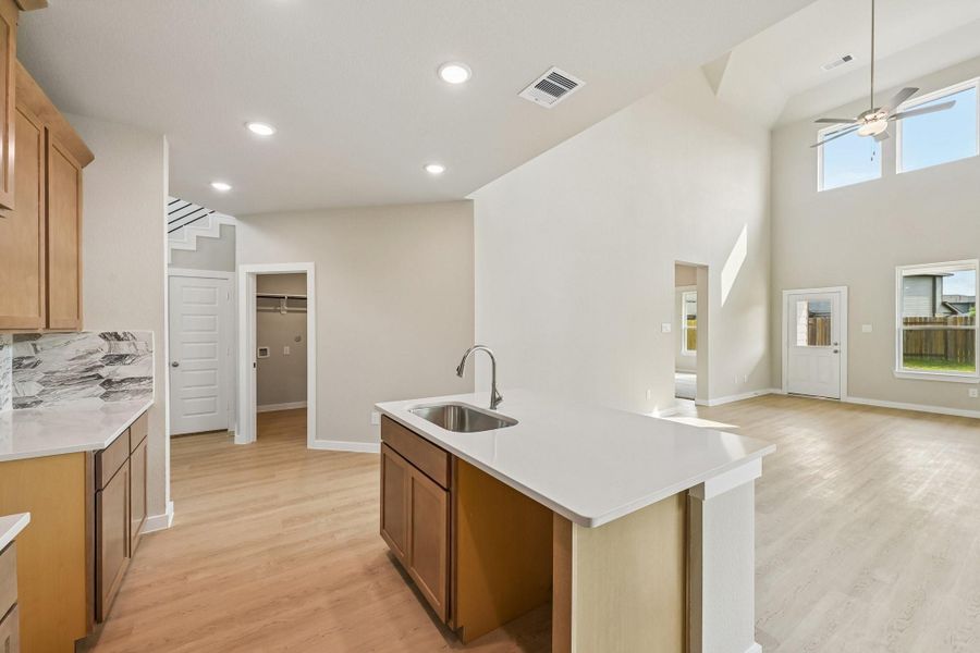 Furnished interior view inside a new home in Granger Pines, Conroe (Image 3).