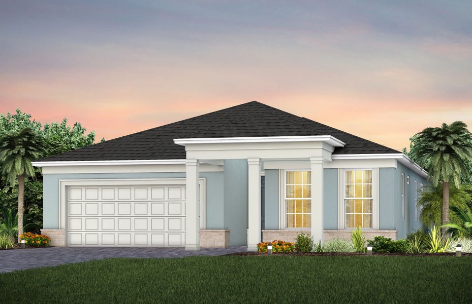 Representative exterior photo of a completed home built from the Concord by Pulte Homes in Waterstone at Halifax Plantation, Ormond Beach, FL (Image 21).