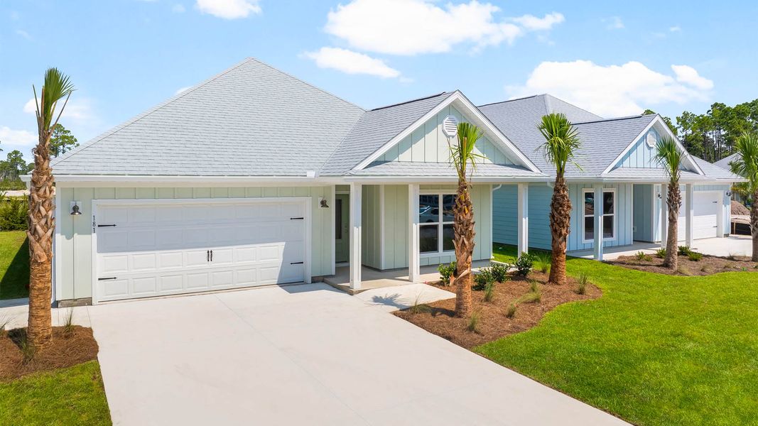 Front exterior of a new home in Windmark Beach, Port Saint Joe, FL, highlighting curb appeal (Image 2).