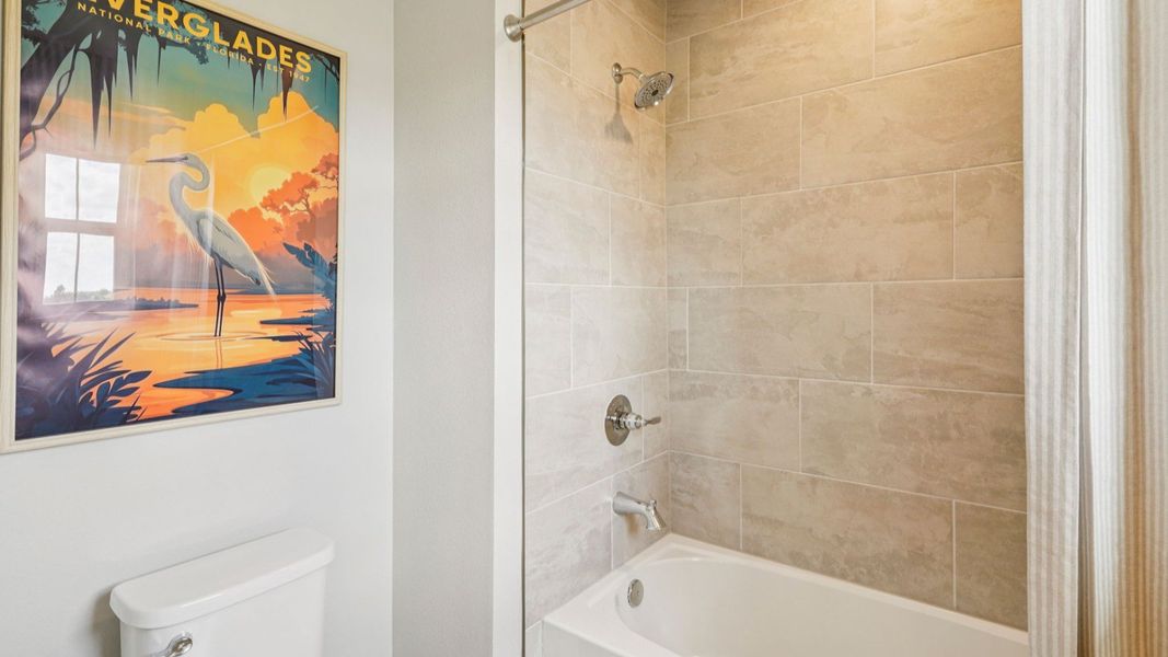 Representative furnished interior of a home built from the Sweetgum by DRB Homes in Ardisia Park, New Smyrna Beach (Image 53).