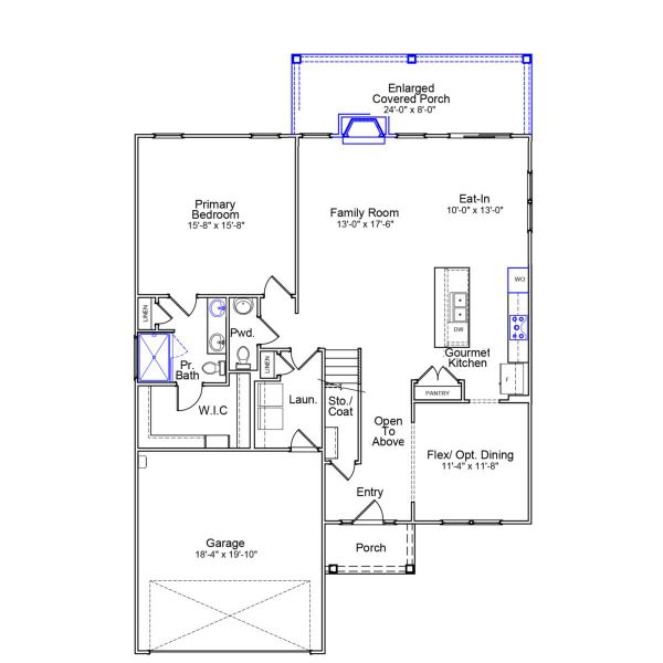 2D floor plan layout of this home in East Wynd, Hampstead, NC (Image 2). 2D floor plan layout of this home in East Wynd, Hampstead, NC (Image 2).