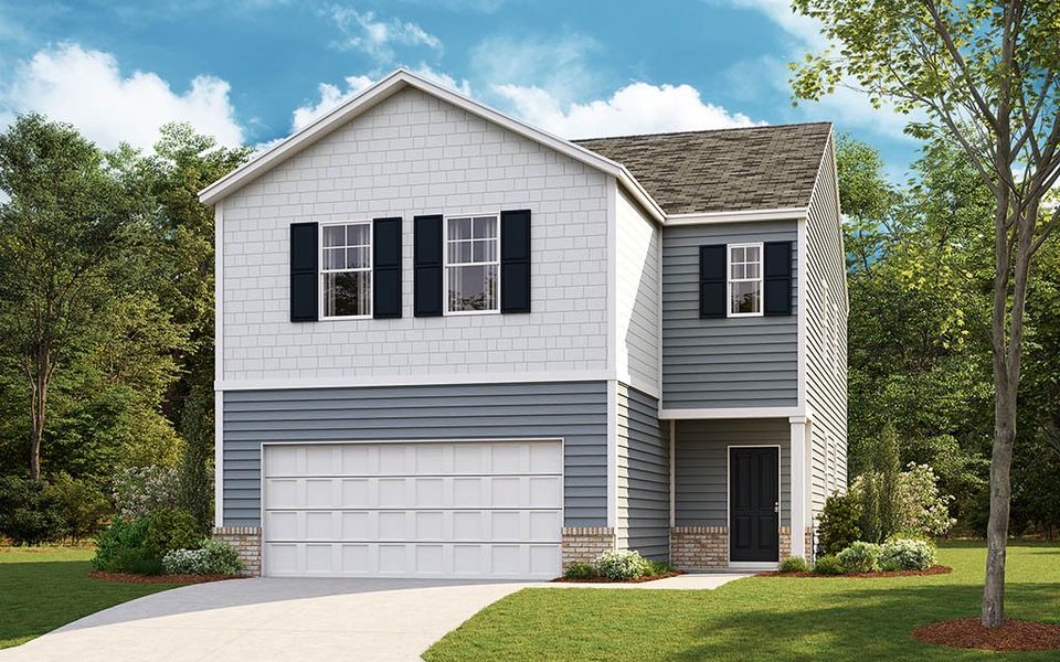 Representative exterior photo of a completed home built from the Elston by D.R. Horton in Clearwater Springs, Johnson City, TN (Image 4).